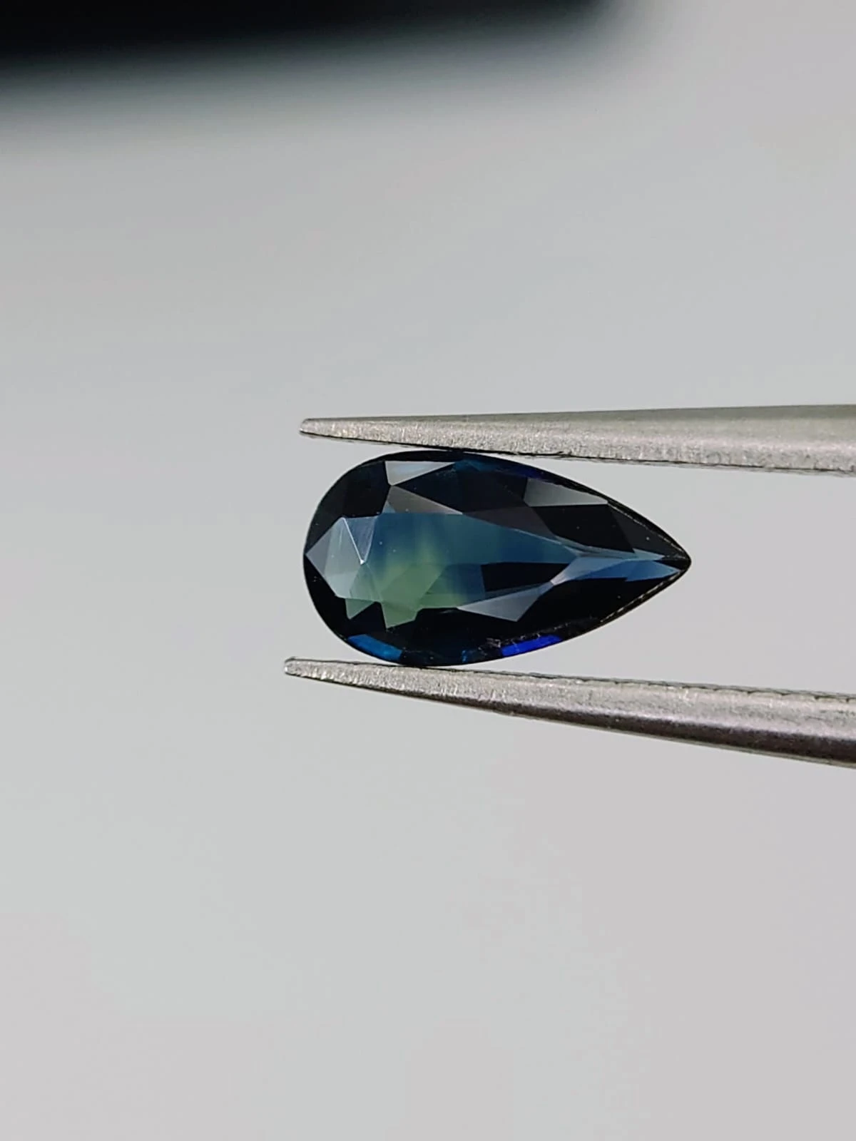 0.6ct Pear Shaped Natural Teal Sapphire from Nigeria — view 6